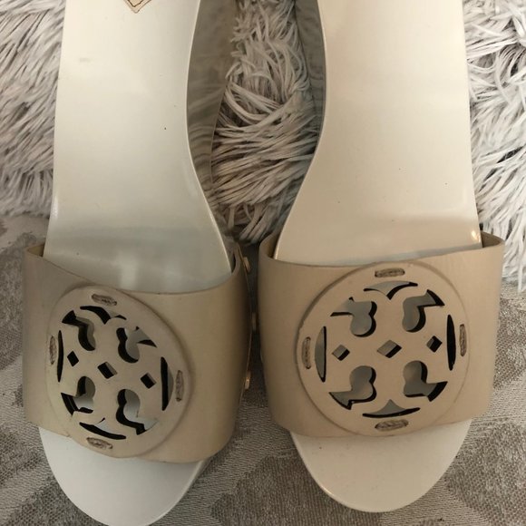 Tory Burch Logo Wedge Slide - Picture 1 of 6